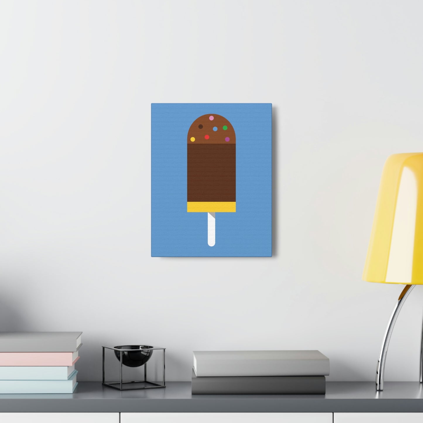 Ice Cream Lover Minimal Abstract Aesthetic Classic Art Canvas Gallery Wraps