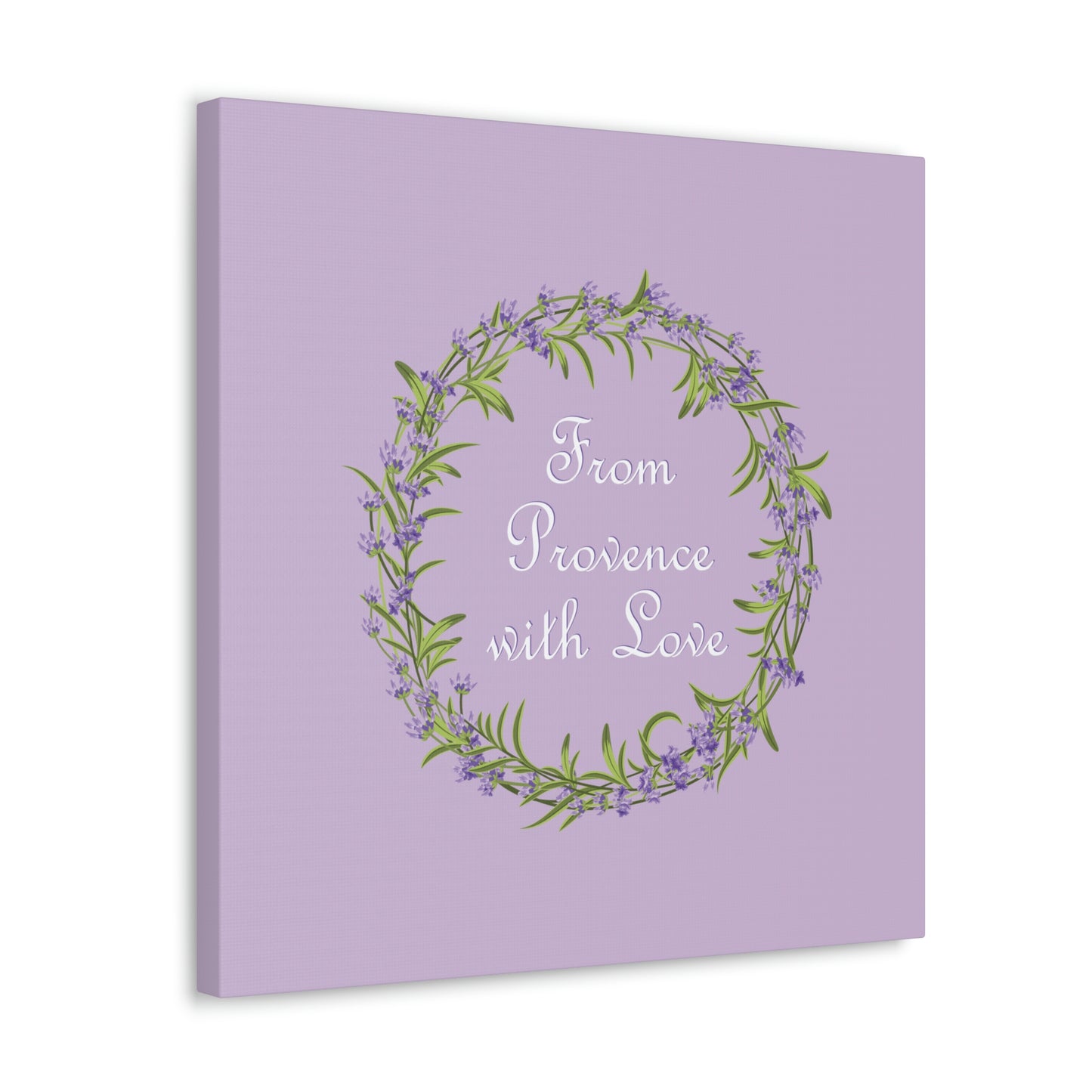 From Provence with love Lavender Frame Aesthetic Classic Art Canvas Gallery Wraps