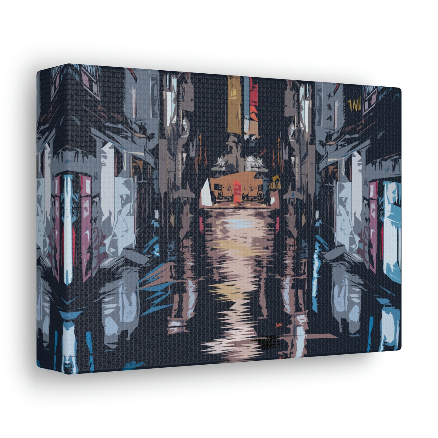 City Night Modern Abstract Classic Art Canvas Gallery Wraps