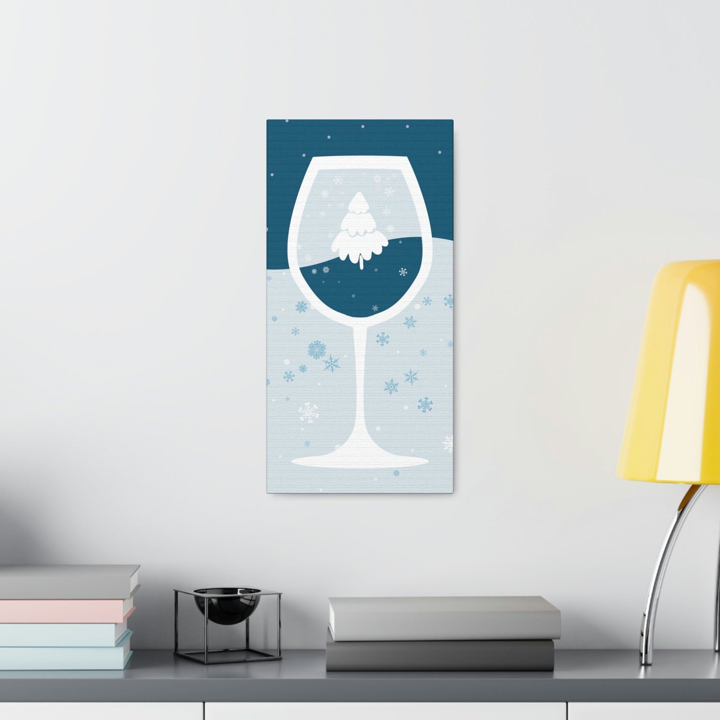 Ice Wine Winter Holidays Aesthetic Classic Art Canvas Gallery Wraps