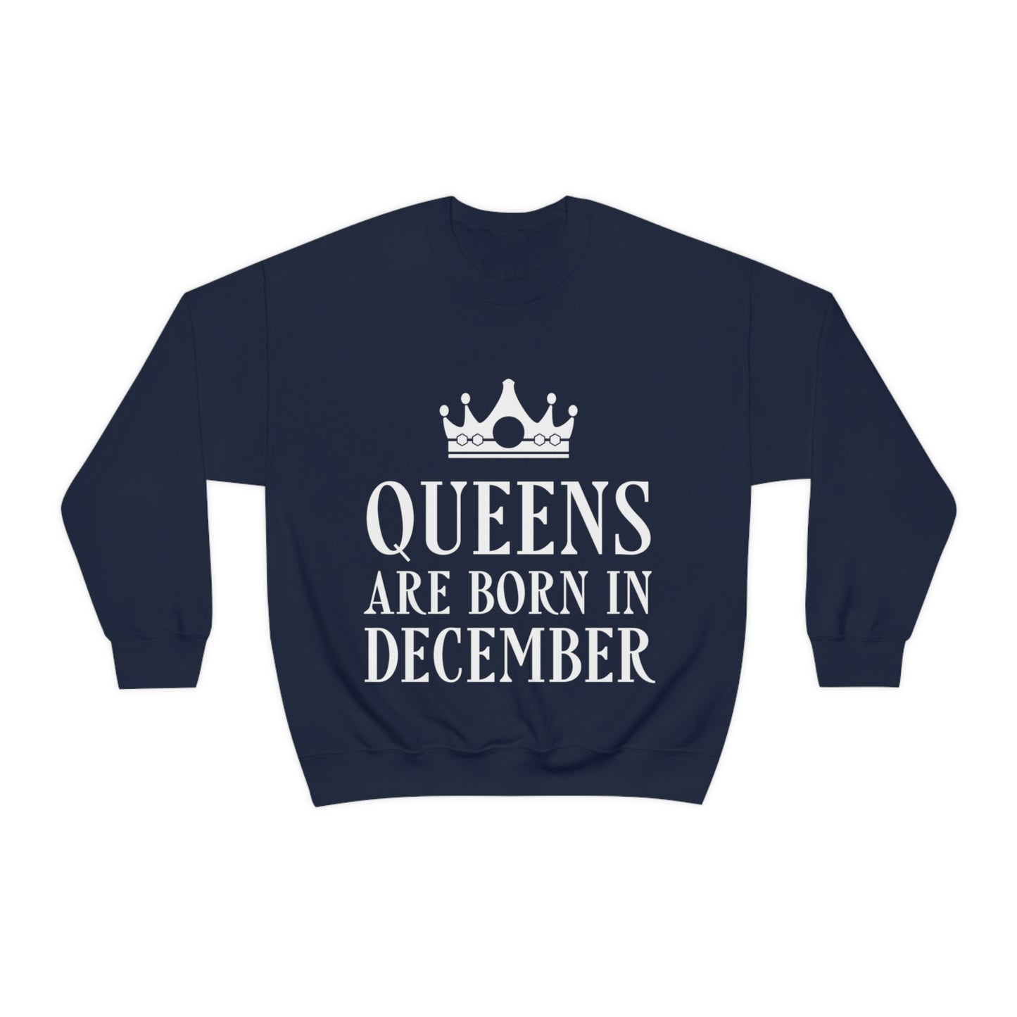 Queens Are Born in December Unisex Heavy Blend™ Crewneck Sweatshirt