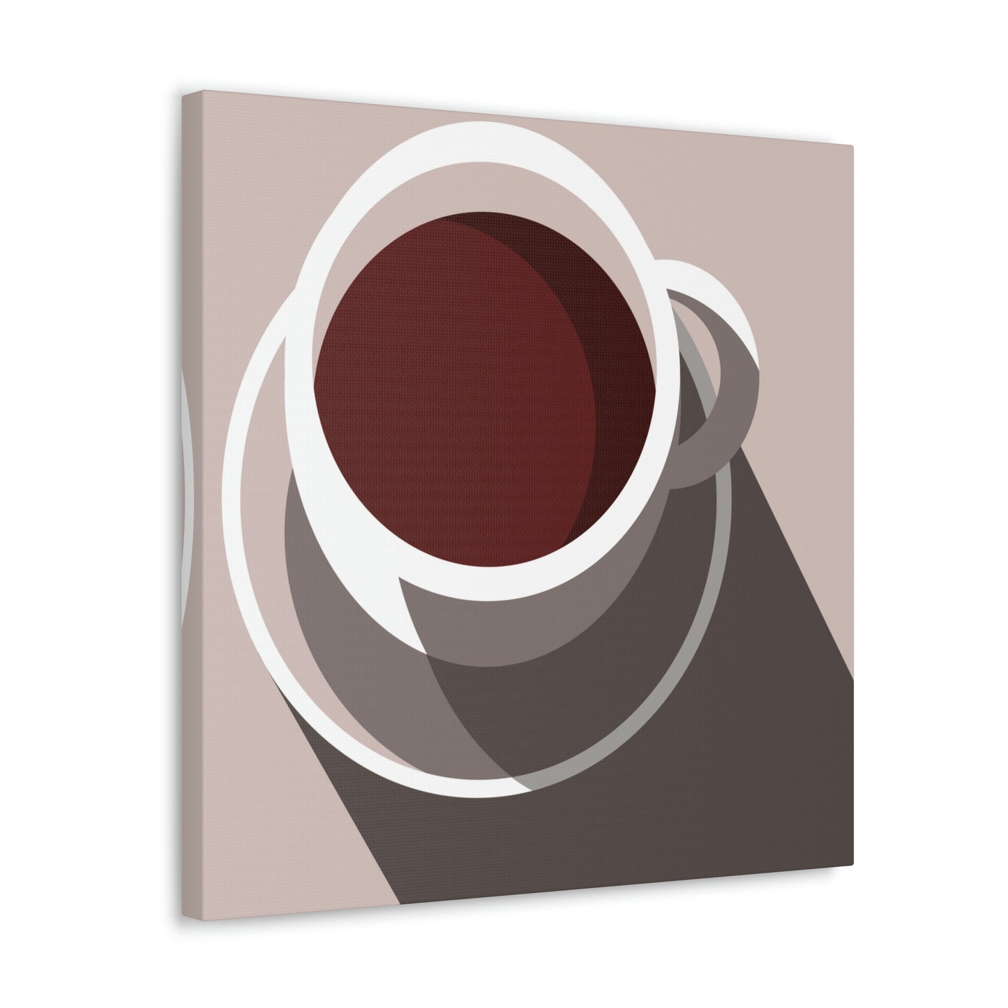 Cup Of Coffee Minimal Art Aesthetic Beige Aesthetic Classic Art Canvas Gallery Wraps