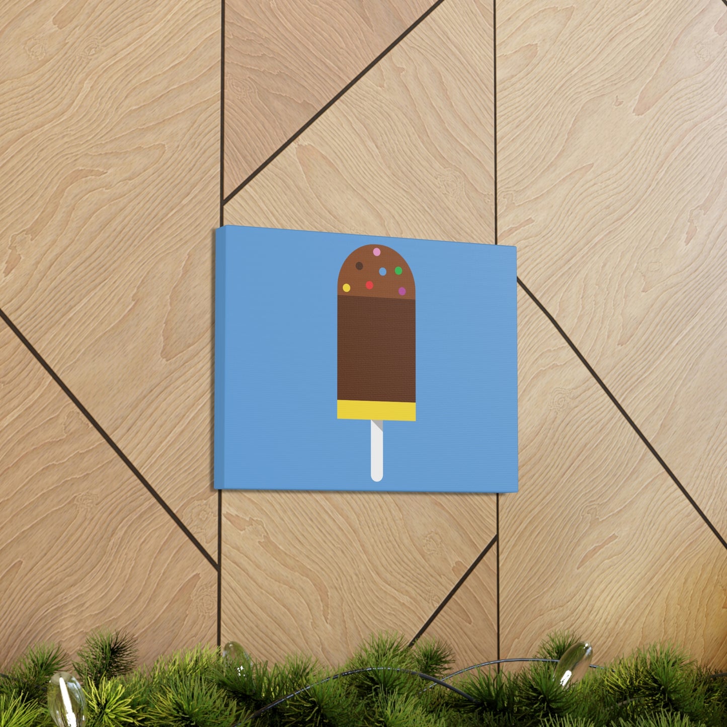 Ice Cream Lover Minimal Abstract Aesthetic Classic Art Canvas Gallery Wraps