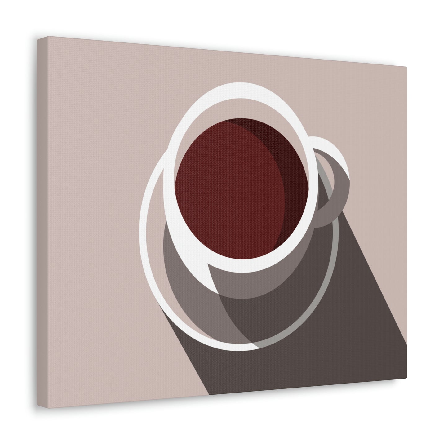 Cup Of Coffee Minimal Art Aesthetic Beige Aesthetic Classic Art Canvas Gallery Wraps