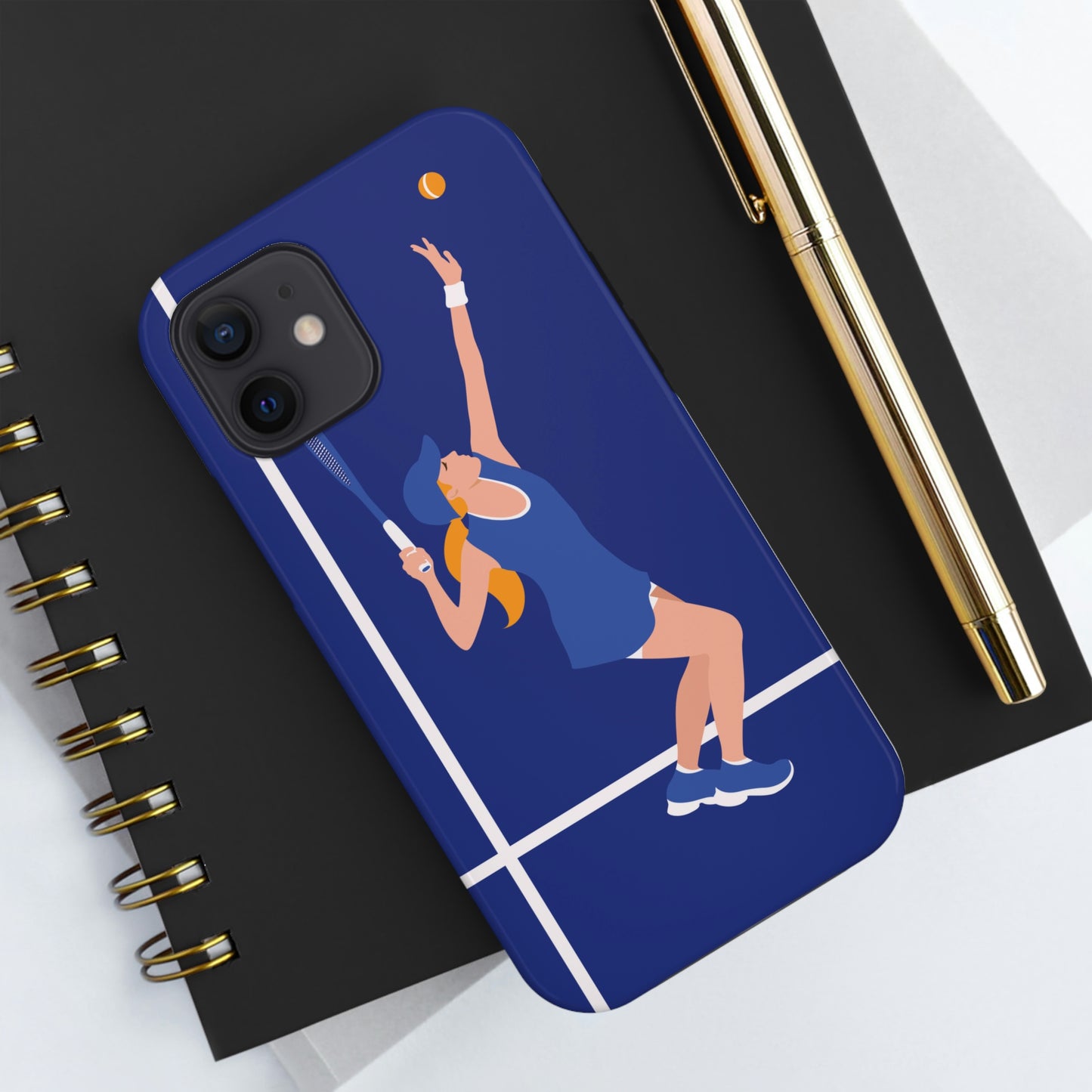 Tennis Player Blue Art Sports Team Tough Phone Cases Case-Mate