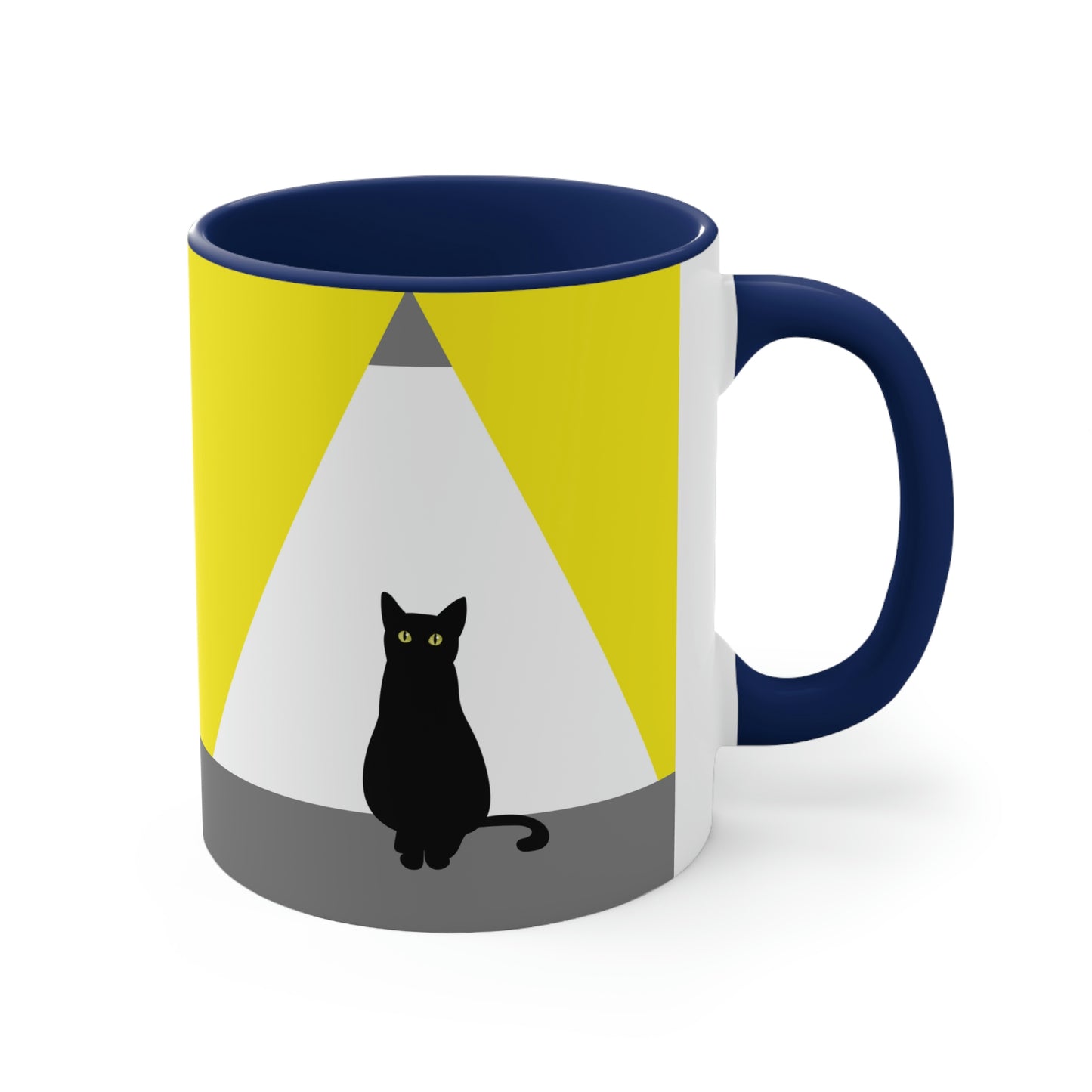 Black Cat Watching Lord of Light Looking At Sunset Classic Accent Coffee Mug 11oz