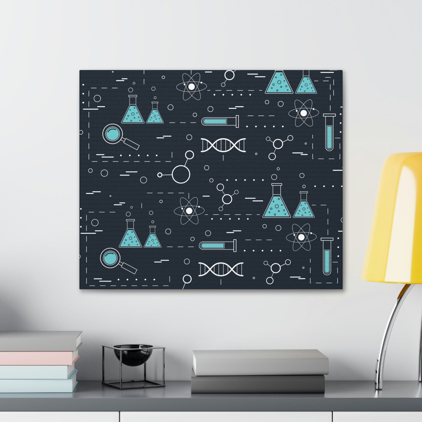 Chemistry Science Biology Pattern Scientist Educational Aesthetic Classic Art Canvas Gallery Wraps