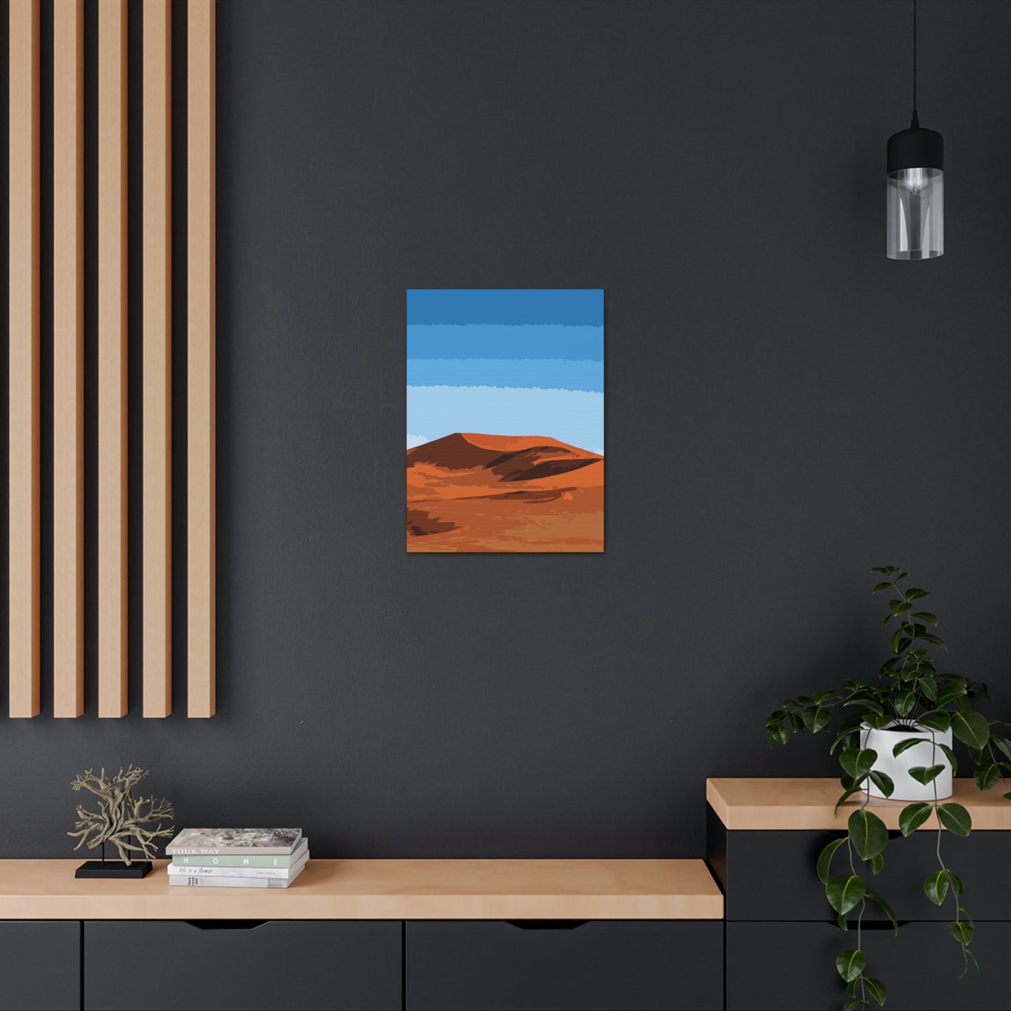 Landscape Desert Orange Sand Abstract Nature Modern Aesthetics Aesthetic Classic Art Canvas Gallery Wraps