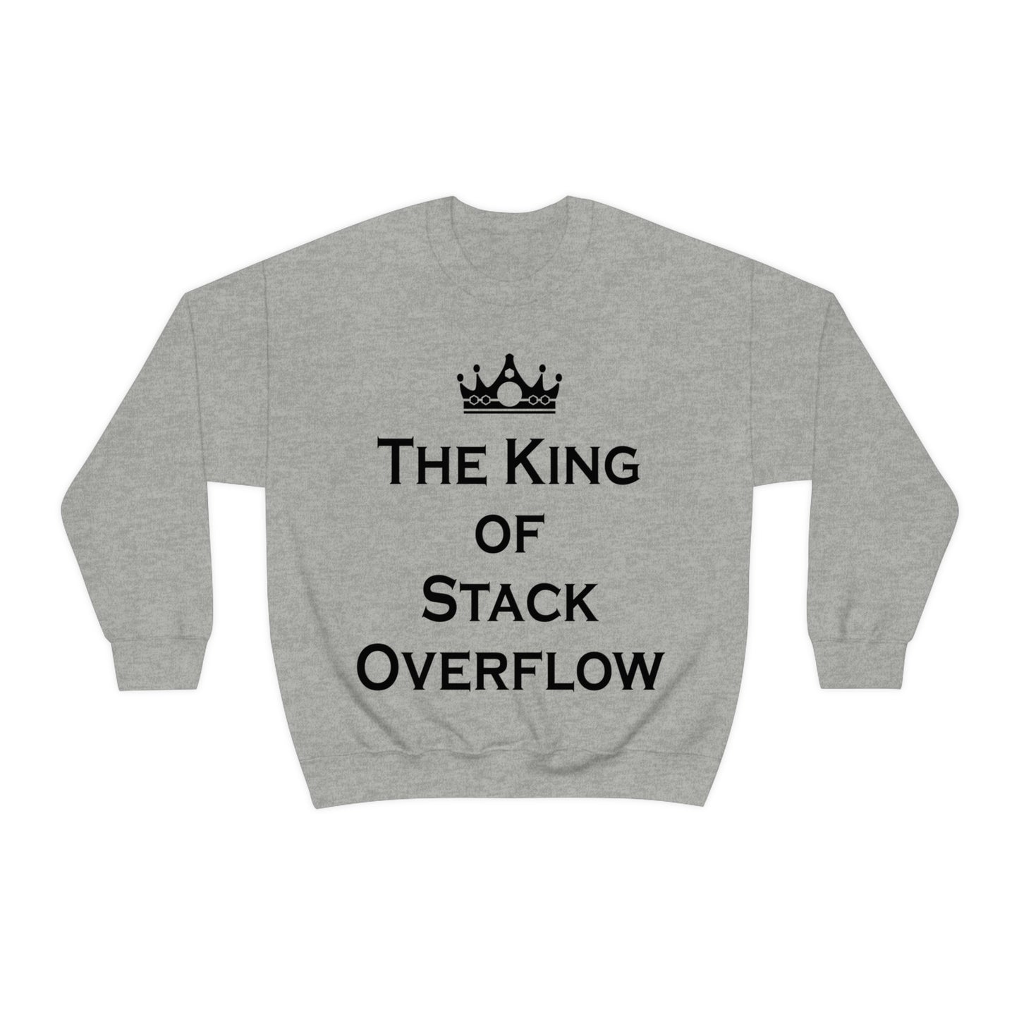 The King of Stack Overflow IT Funny Coding Unisex Heavy Blend™ Crewneck Sweatshirt