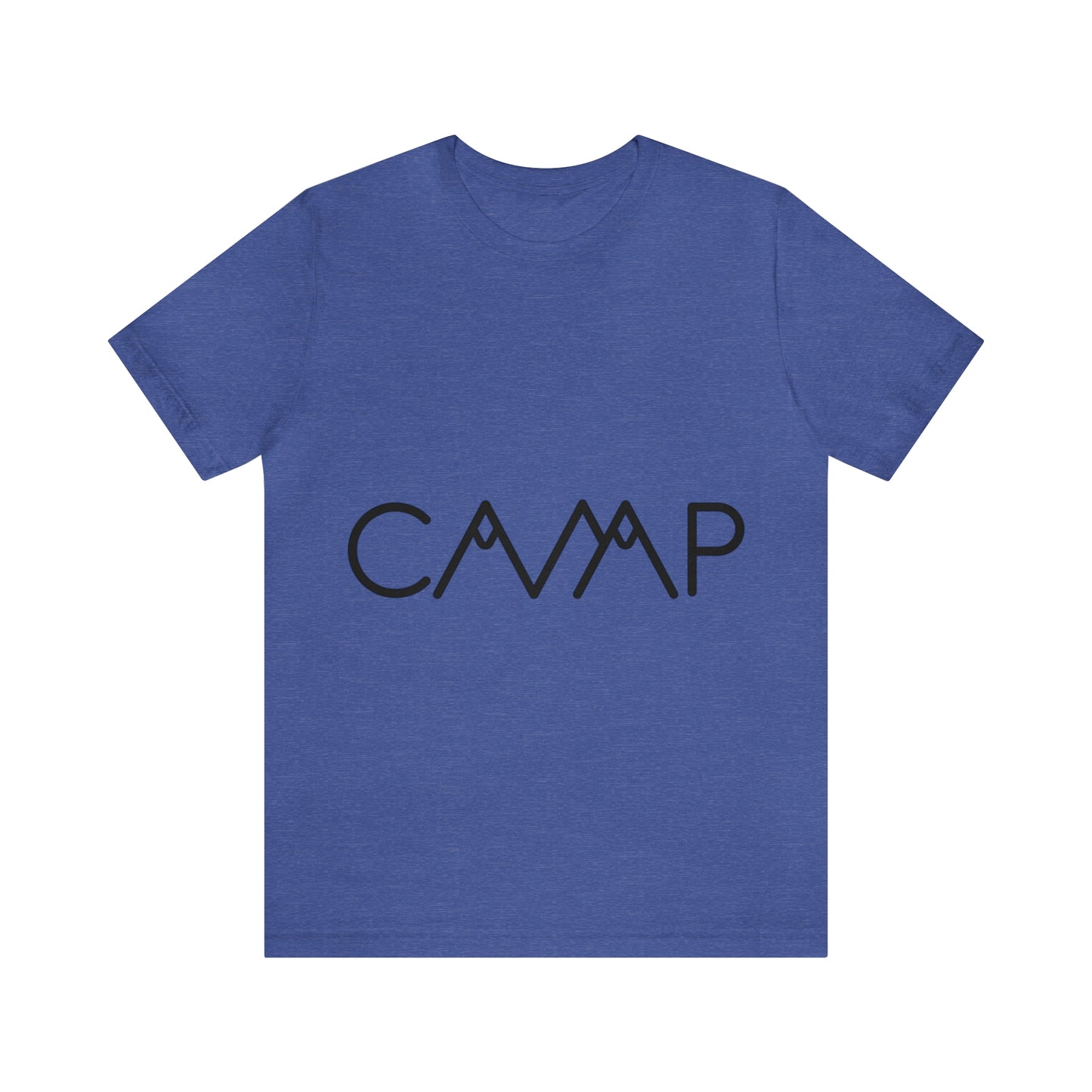 Camping Typography Minimal Art Unisex Jersey Short Sleeve T-Shirt