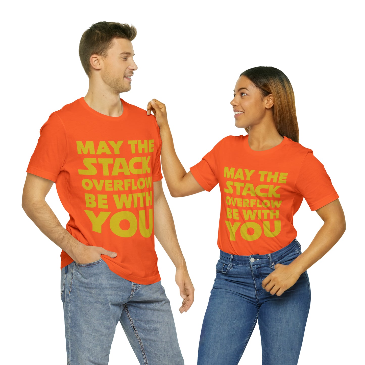 May The Stack Overflow Be With You Programming Humor Unisex Jersey Short Sleeve T-Shirt