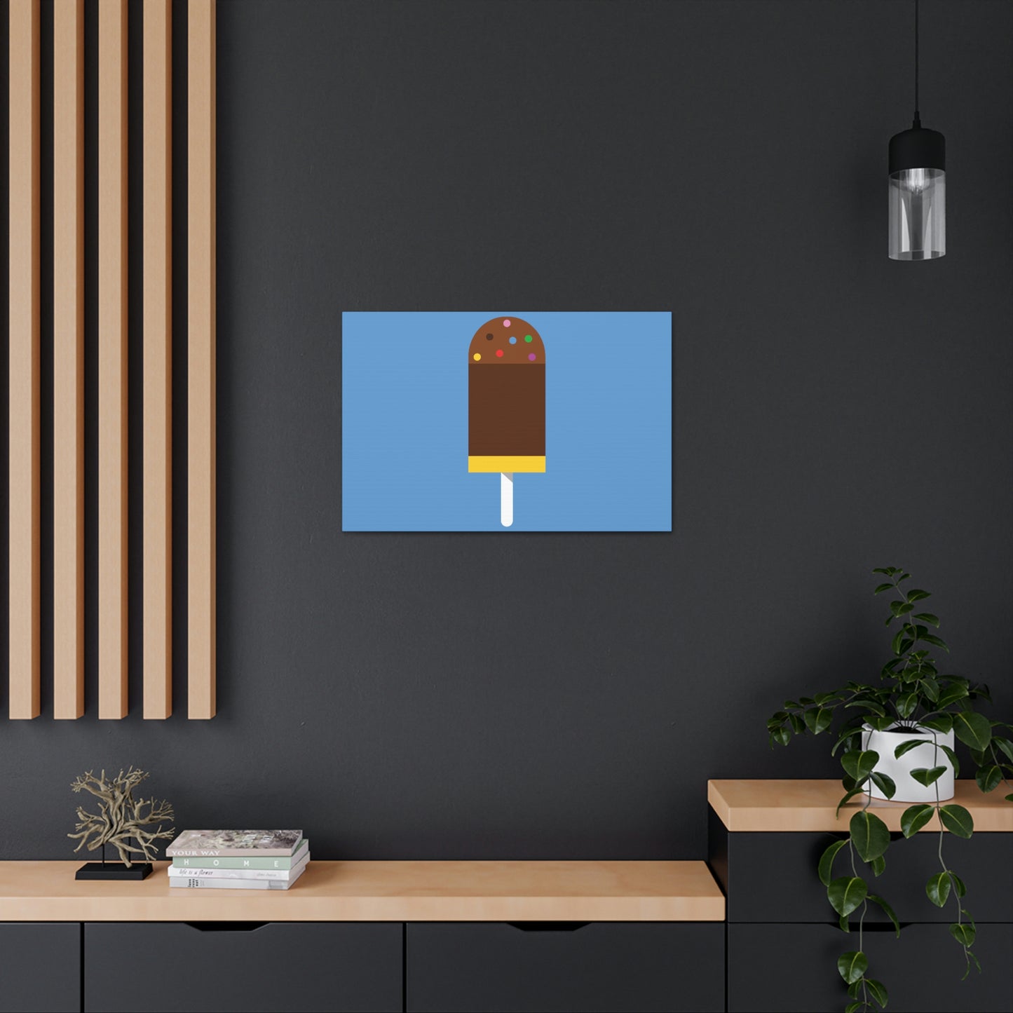 Ice Cream Lover Minimal Abstract Aesthetic Classic Art Canvas Gallery Wraps