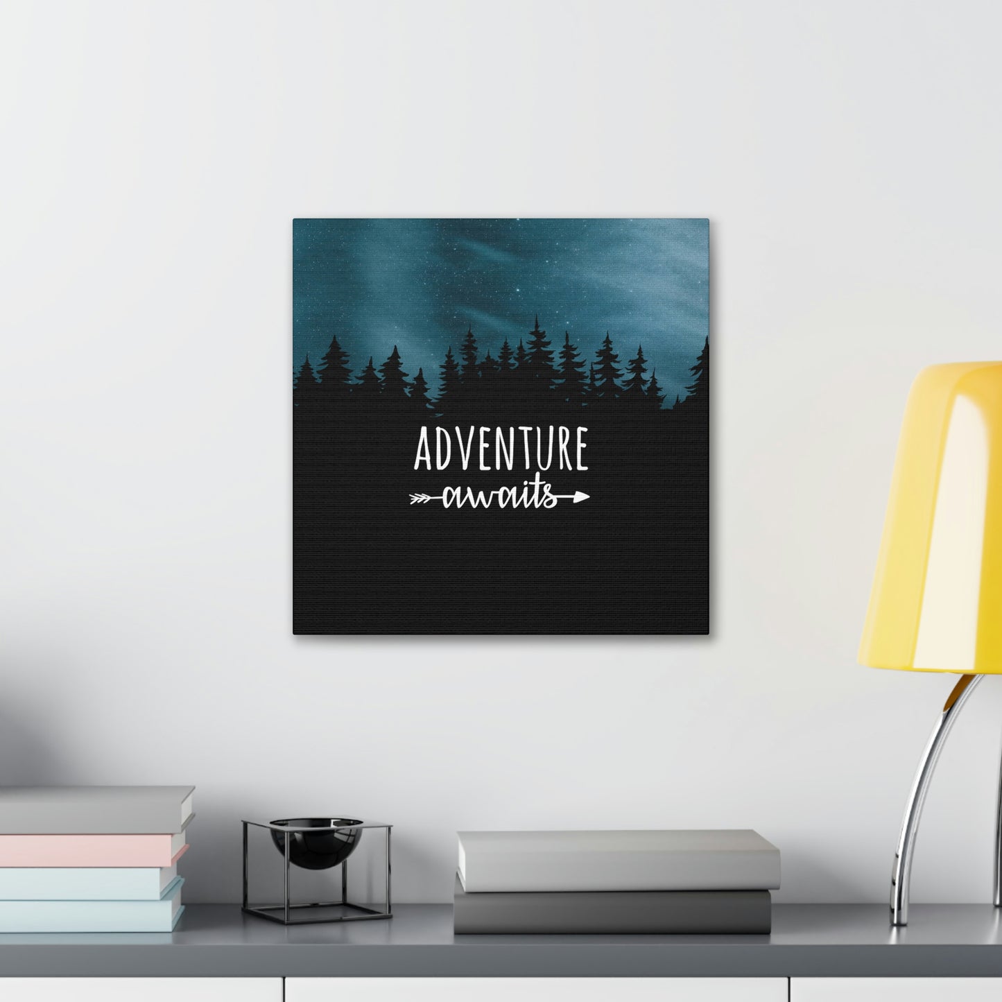 Adventure Awaits Art Vacation Landscape Explore Aesthetic Classic Art Canvas Gallery Wraps