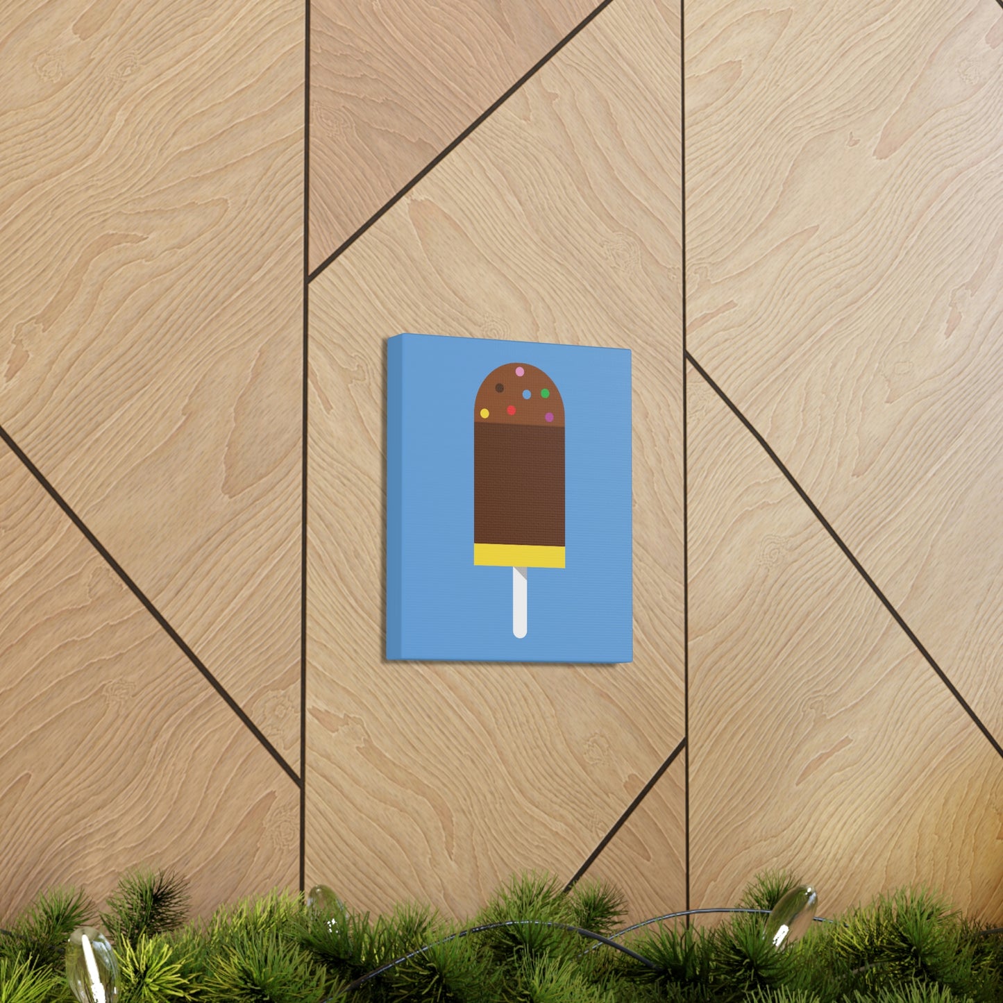 Ice Cream Lover Minimal Abstract Aesthetic Classic Art Canvas Gallery Wraps