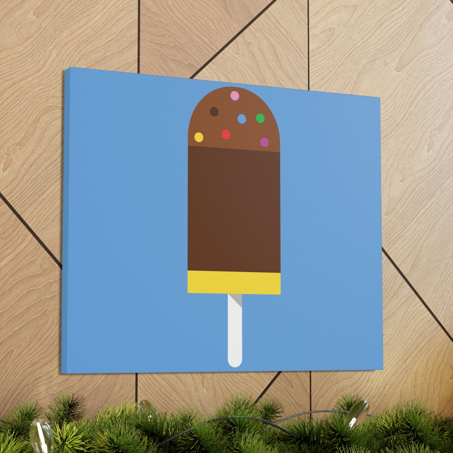 Ice Cream Lover Minimal Abstract Aesthetic Classic Art Canvas Gallery Wraps