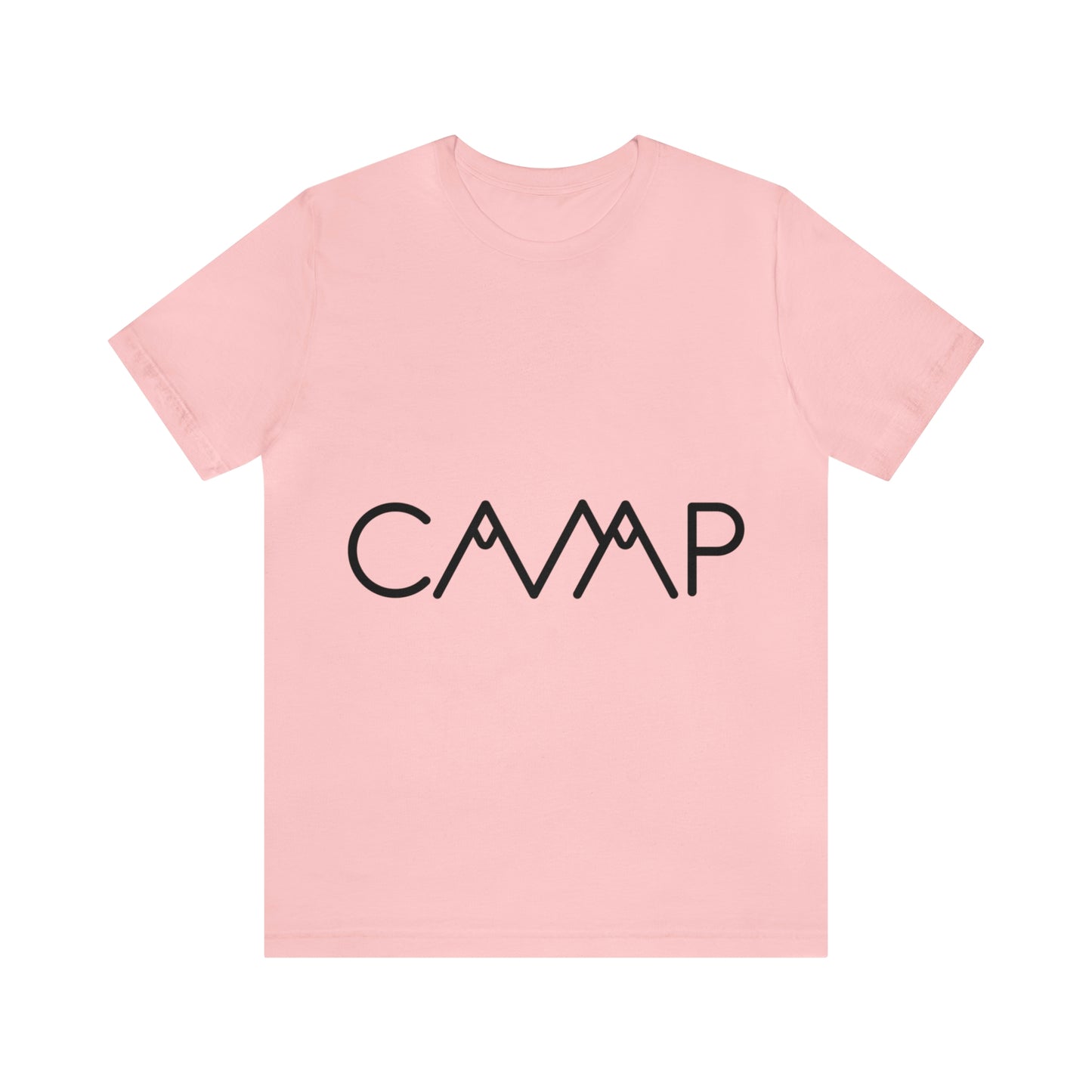 Camping Typography Minimal Art Unisex Jersey Short Sleeve T-Shirt