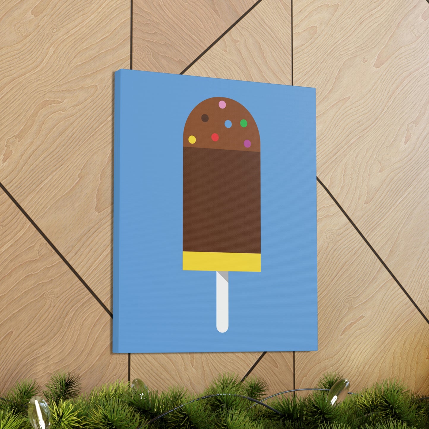 Ice Cream Lover Minimal Abstract Aesthetic Classic Art Canvas Gallery Wraps