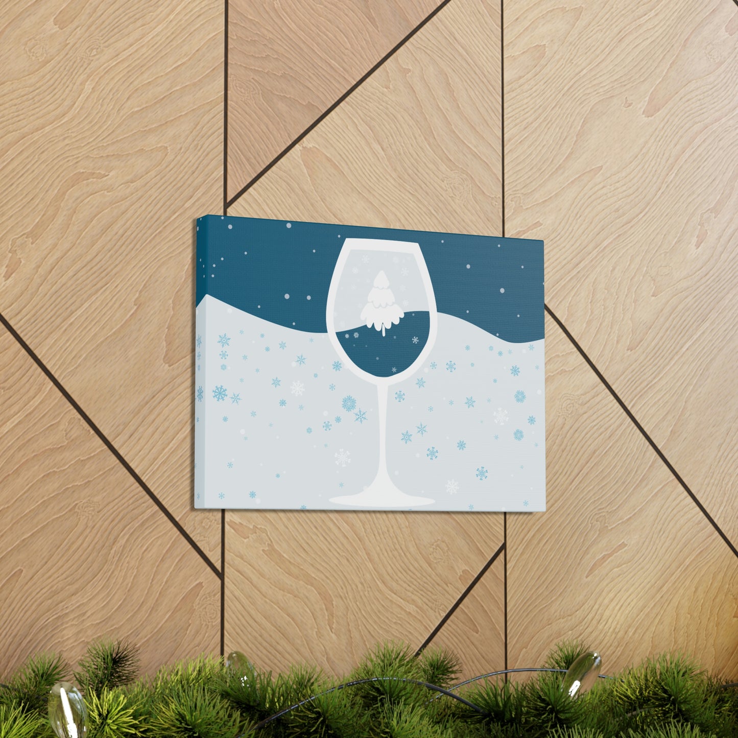 Ice Wine Winter Holidays Aesthetic Classic Art Canvas Gallery Wraps