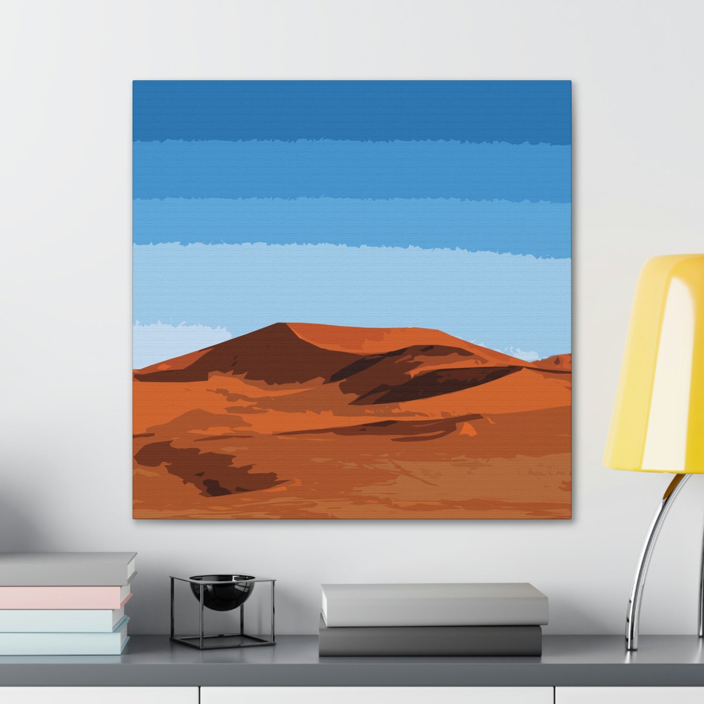 Landscape Desert Orange Sand Abstract Nature Modern Aesthetics Aesthetic Classic Art Canvas Gallery Wraps