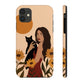 Woman with Black Cat Mininal Sunflowers Aesthetic Art Tough Phone Cases Case-Mate