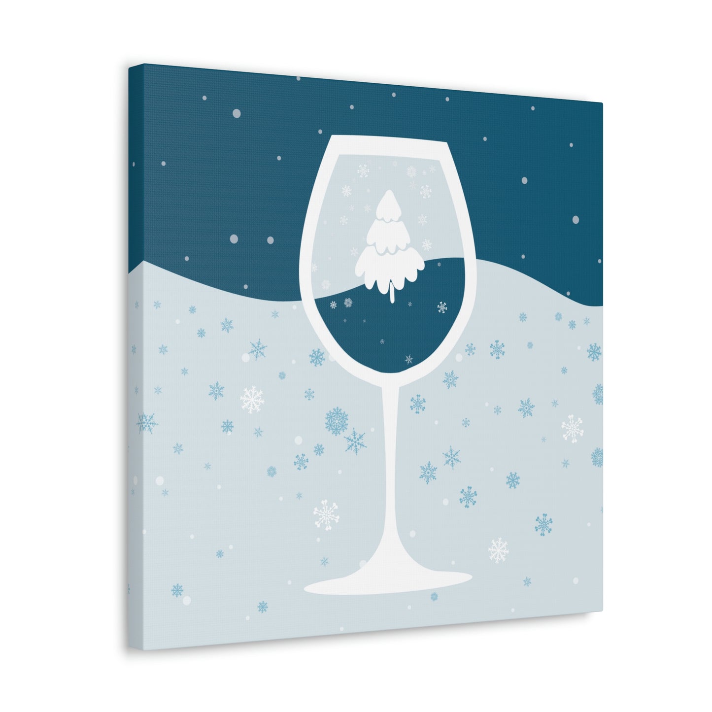 Ice Wine Winter Holidays Aesthetic Classic Art Canvas Gallery Wraps