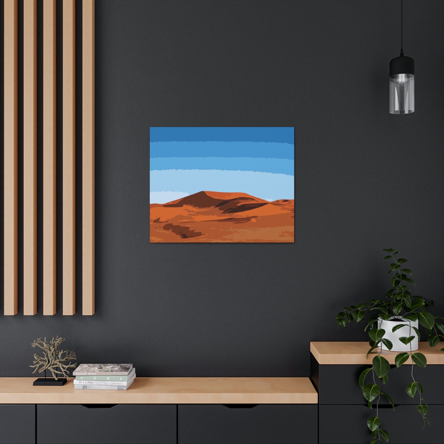 Landscape Desert Orange Sand Abstract Nature Modern Aesthetics Aesthetic Classic Art Canvas Gallery Wraps