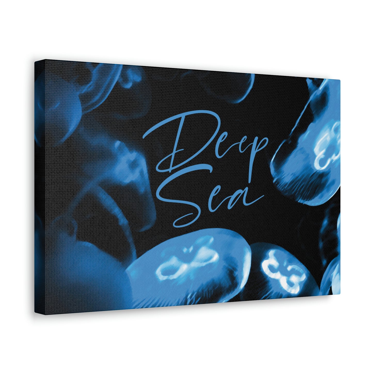 Deep Sea Jellyfish Silhouette Eco Friendly Life Sign Aesthetic Classic Art Canvas Gallery Wraps