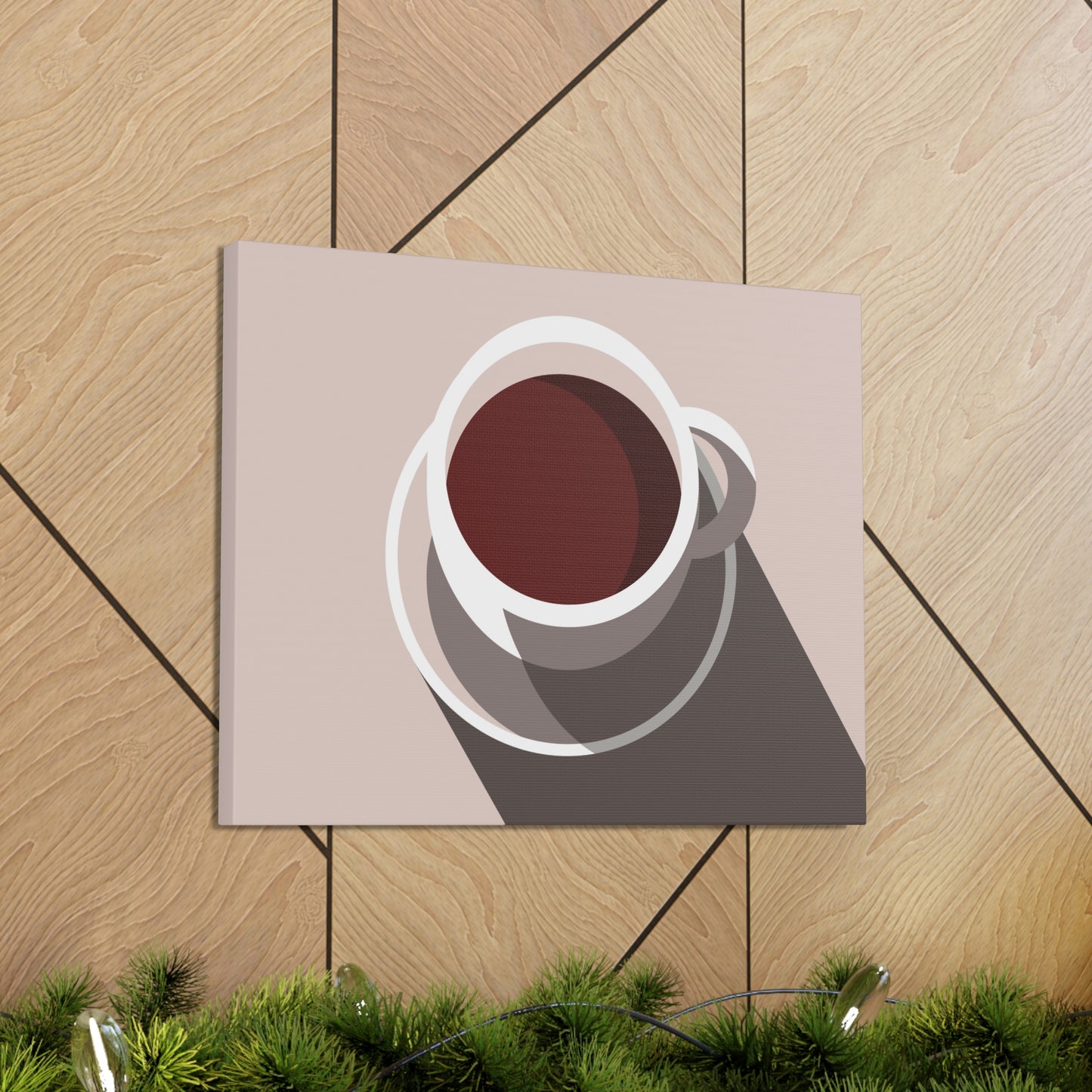 Cup Of Coffee Minimal Art Aesthetic Beige Aesthetic Classic Art Canvas Gallery Wraps