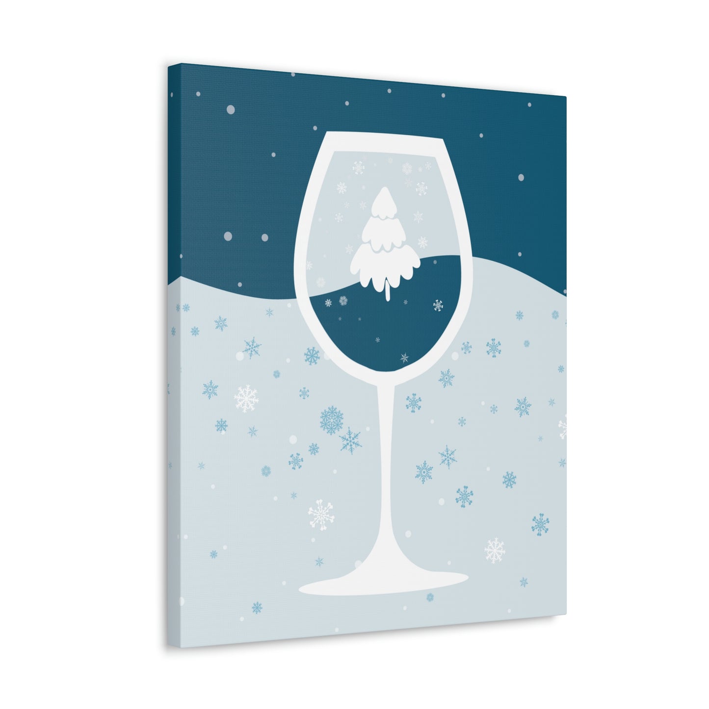 Ice Wine Winter Holidays Aesthetic Classic Art Canvas Gallery Wraps