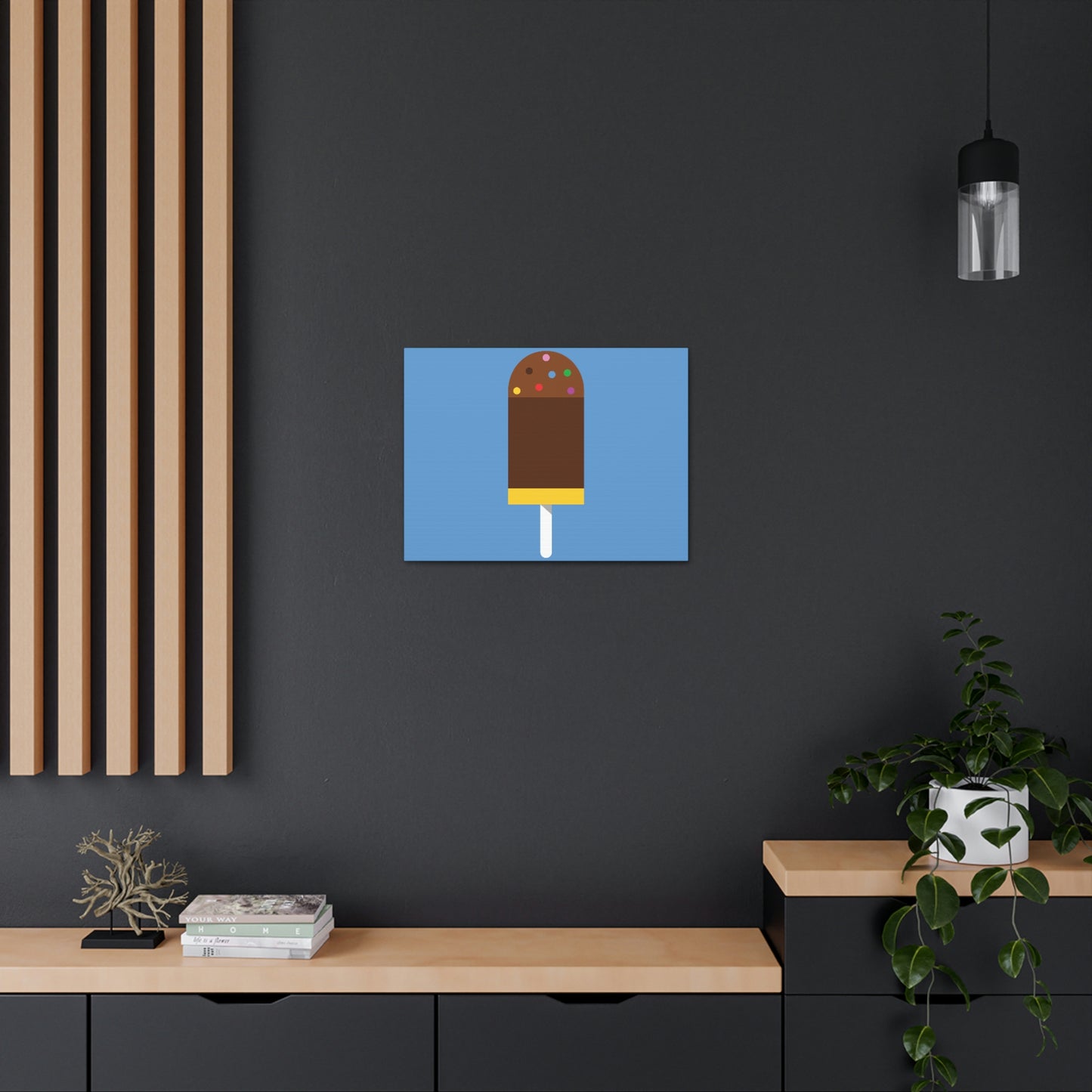 Ice Cream Lover Minimal Abstract Aesthetic Classic Art Canvas Gallery Wraps