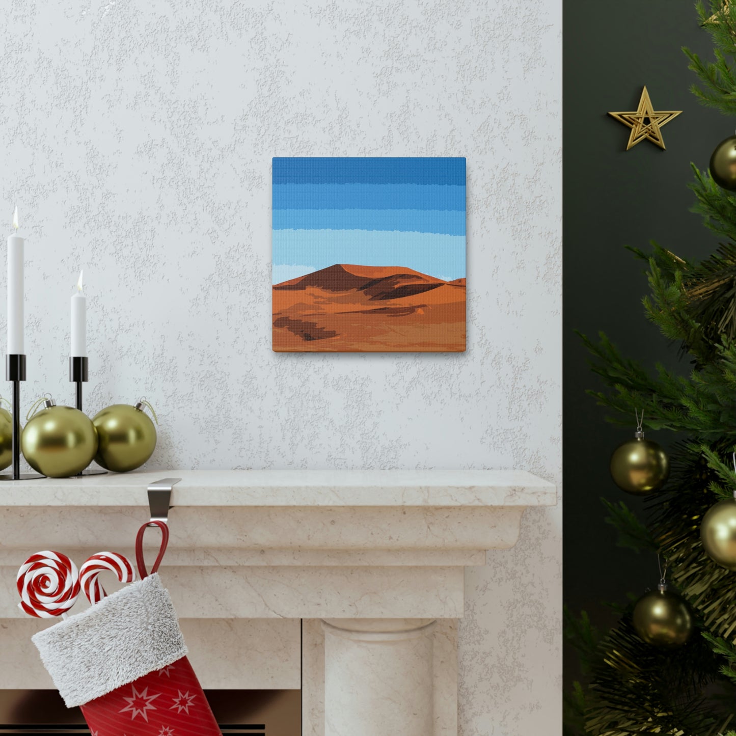 Landscape Desert Orange Sand Abstract Nature Modern Aesthetics Aesthetic Classic Art Canvas Gallery Wraps