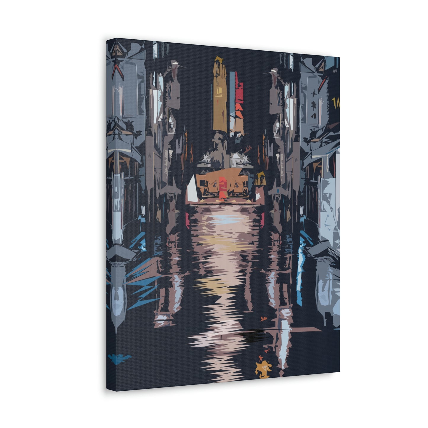 City Night Modern Abstract Classic Art Canvas Gallery Wraps