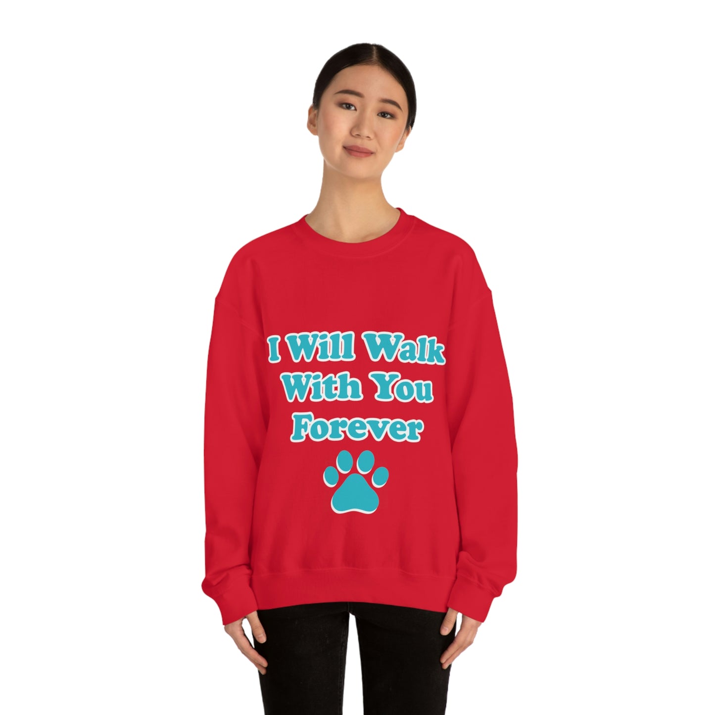 I Will Walk With You Forever Cat Lover Unisex Heavy Blend™ Crewneck Sweatshirt