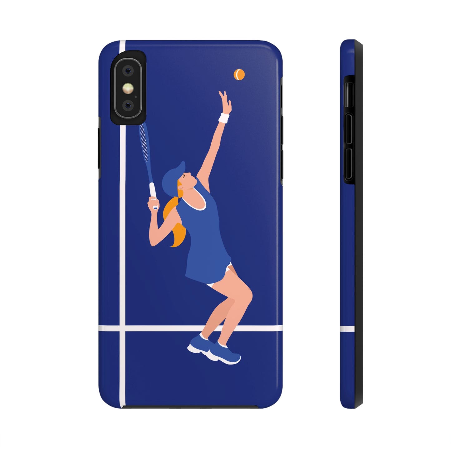 Tennis Player Blue Art Sports Team Tough Phone Cases Case-Mate