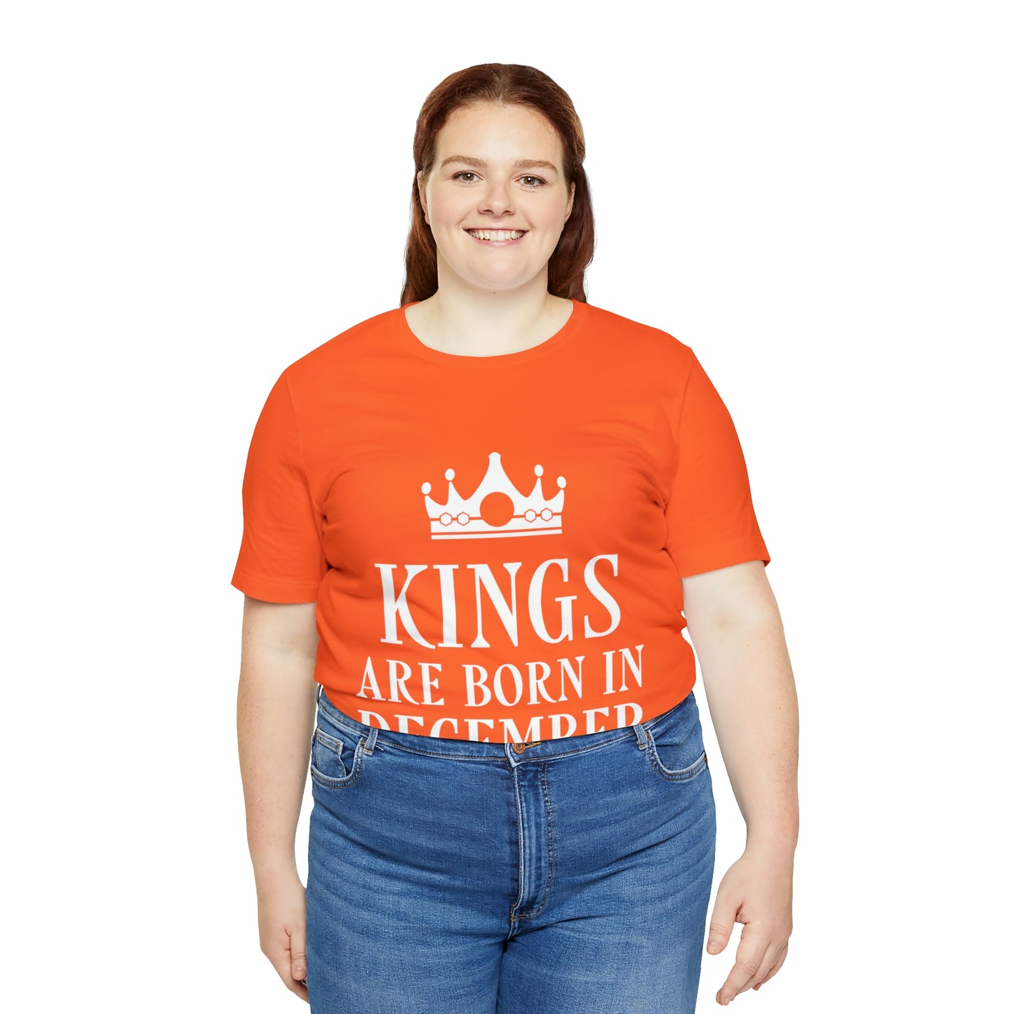 Kings Are Born in December Happy Birthday Unisex Jersey Short Sleeve T-Shirt