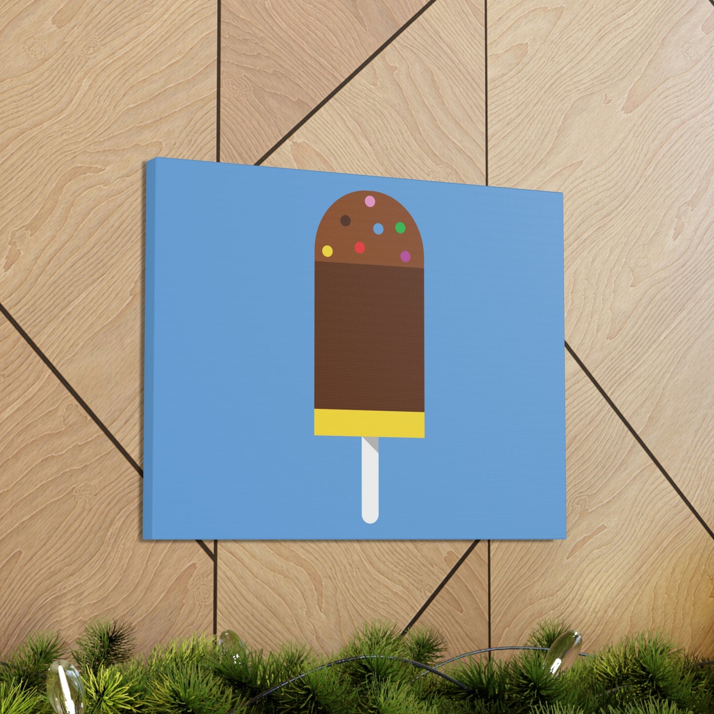 Ice Cream Lover Minimal Abstract Aesthetic Classic Art Canvas Gallery Wraps