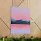 Landscape Mountains Nature Watercolor Sunset Water Classic Art Canvas Gallery Wraps