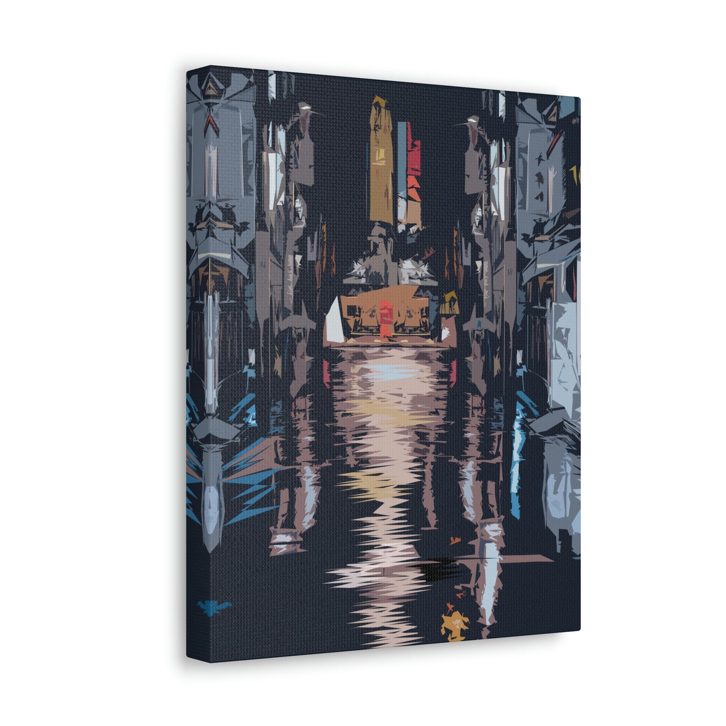 City Night Modern Abstract Classic Art Canvas Gallery Wraps