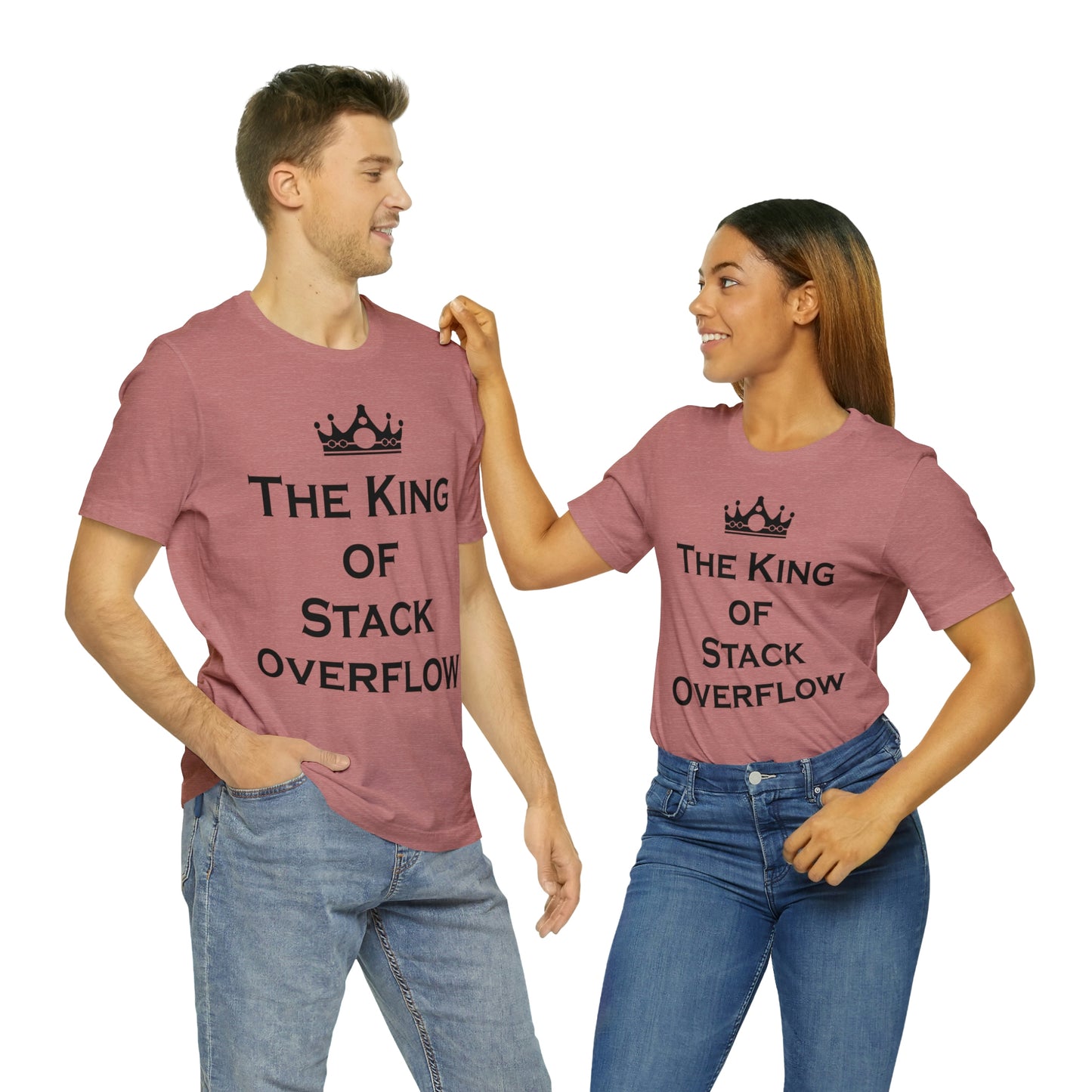 The King of Stack Overflow IT Funny Coding Unisex Jersey Short Sleeve T-Shirt