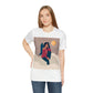 Women Angel Portrait Sitting On Clouds Cartoon Art Unisex Jersey Short Sleeve T-Shirt