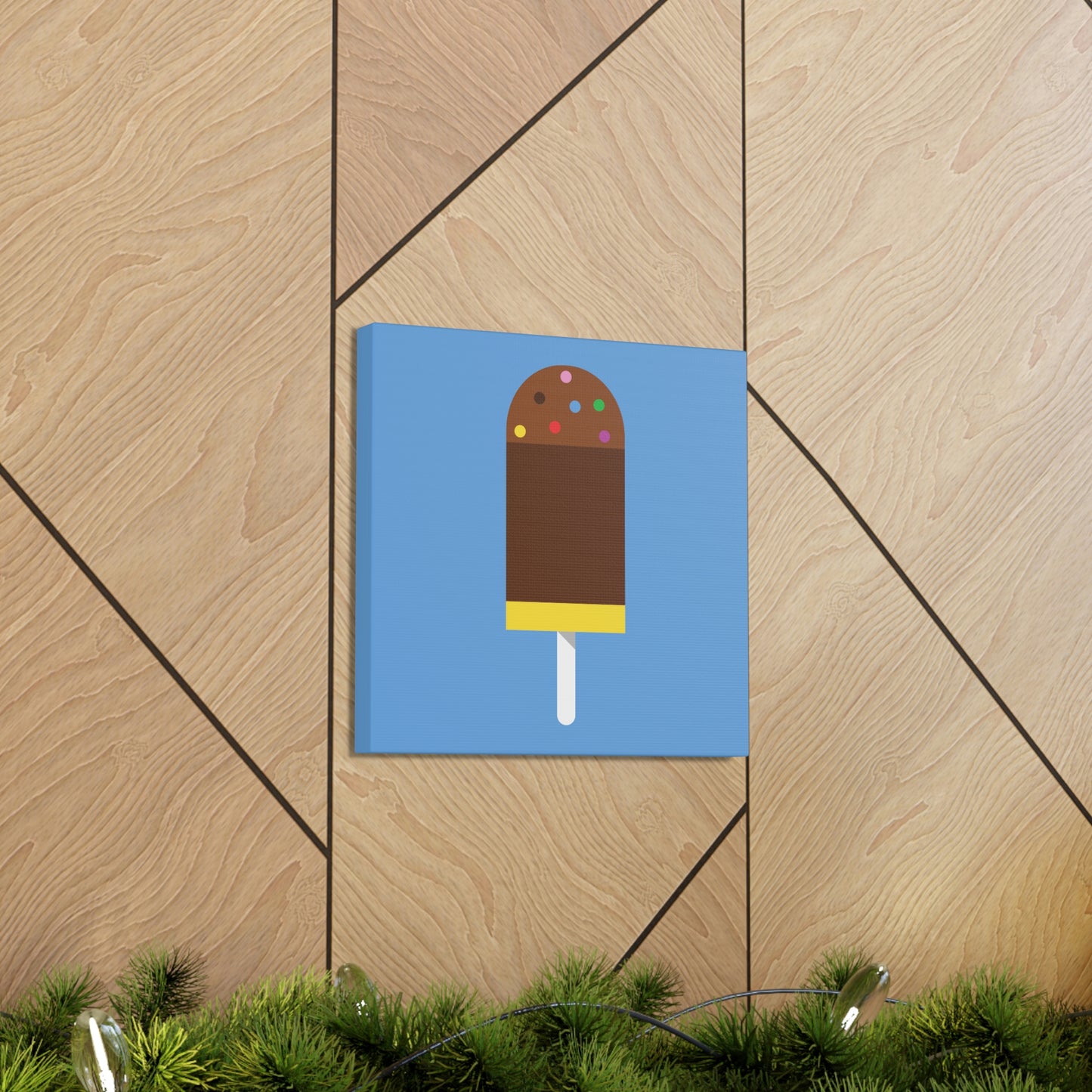 Ice Cream Lover Minimal Abstract Aesthetic Classic Art Canvas Gallery Wraps