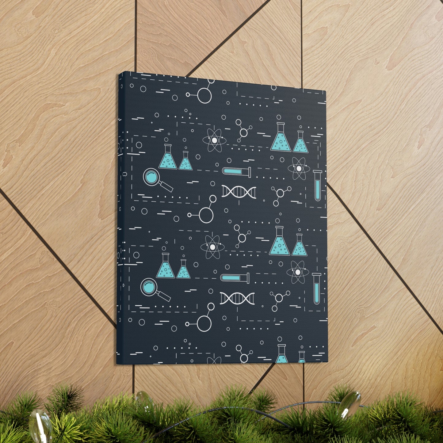 Chemistry Science Biology Pattern Scientist Educational Aesthetic Classic Art Canvas Gallery Wraps