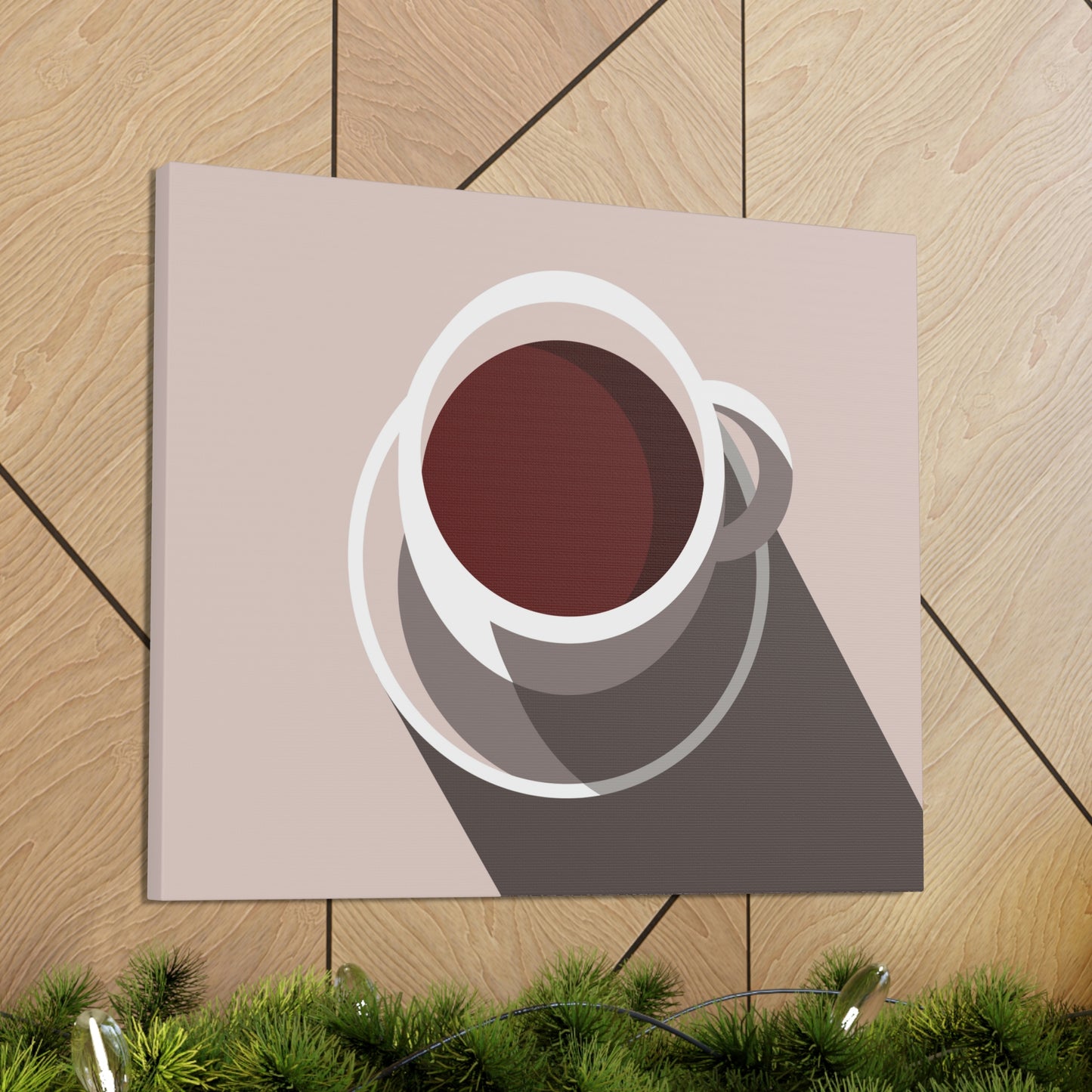 Cup Of Coffee Minimal Art Aesthetic Beige Aesthetic Classic Art Canvas Gallery Wraps