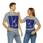 Tennis Player Blue Art Sports Team Unisex Jersey Short Sleeve T-Shirt