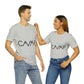 Camping Typography Minimal Art Unisex Jersey Short Sleeve T-Shirt