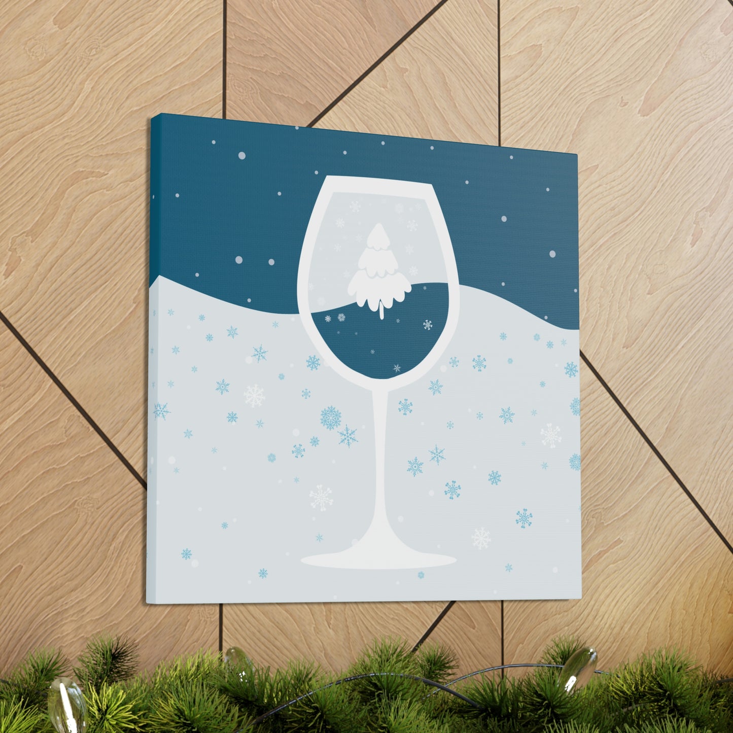 Ice Wine Winter Holidays Aesthetic Classic Art Canvas Gallery Wraps