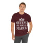 Queens Are Born in March Happy Birthday  Unisex Jersey Short Sleeve T-Shirt