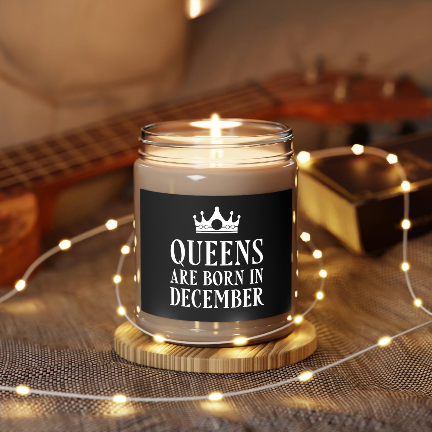 Queens Are Born in December Happy Birthday Scented Candle Up to 60hSoy Wax 9oz