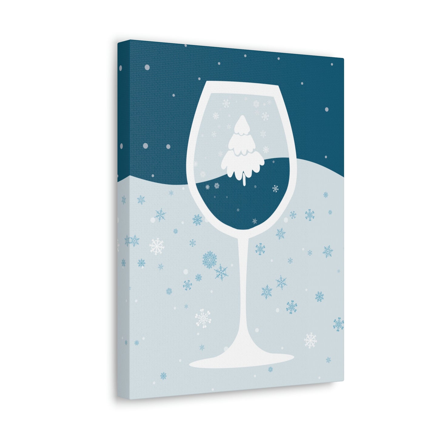 Ice Wine Winter Holidays Aesthetic Classic Art Canvas Gallery Wraps