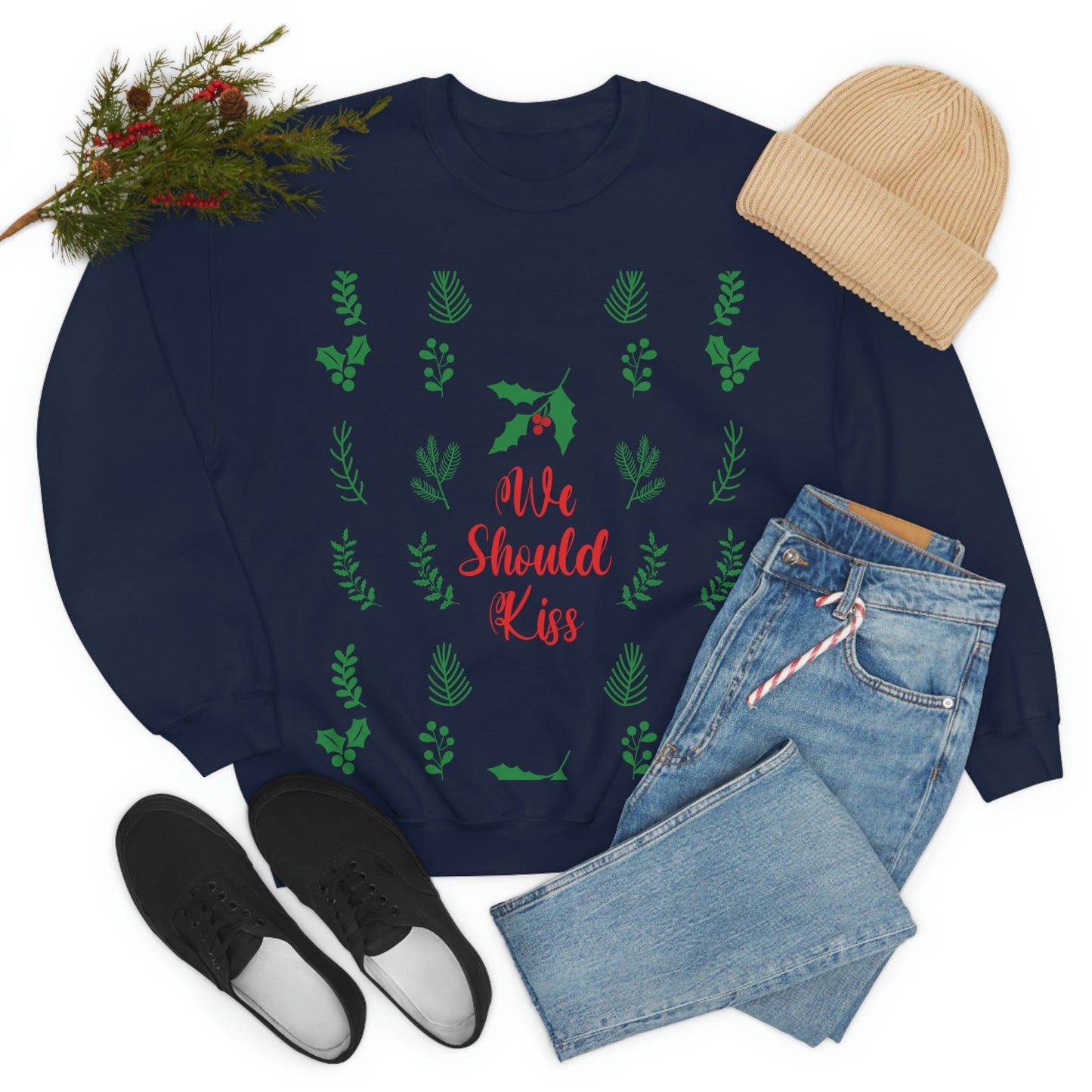 We Should Kiss Leaves Quotes Unisex Heavy Blend™ Crewneck Sweatshirt